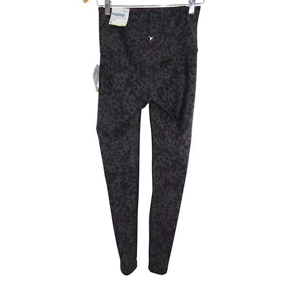 NWT Old Navy S Powersoft Leopard Leggings Extra High Rise Athleisure Gymcore - Picture 9 of 14